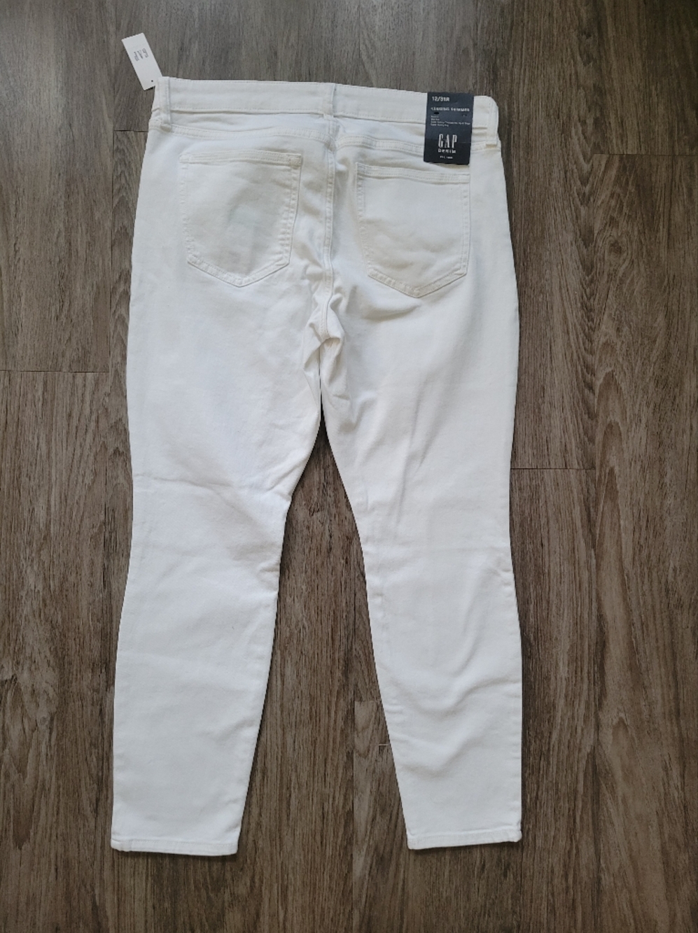 NWT Gap Denim White Legging Skimmer Super Skinny Midrise Jeans White Stretch 12 - Picture 4 of 10